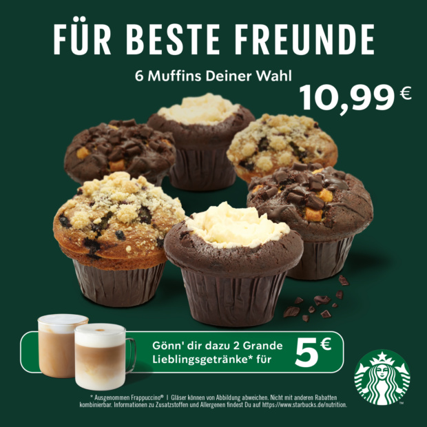 Starbucks sechs Muffin
