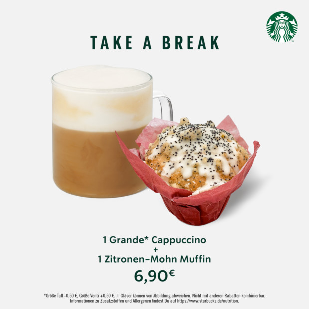 Starbucks TAKE A BREAK Kombi für 6,90€