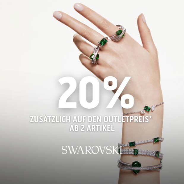 Swarovski 20% zusätzlich auf den Outletpreis ab 2 Artikel