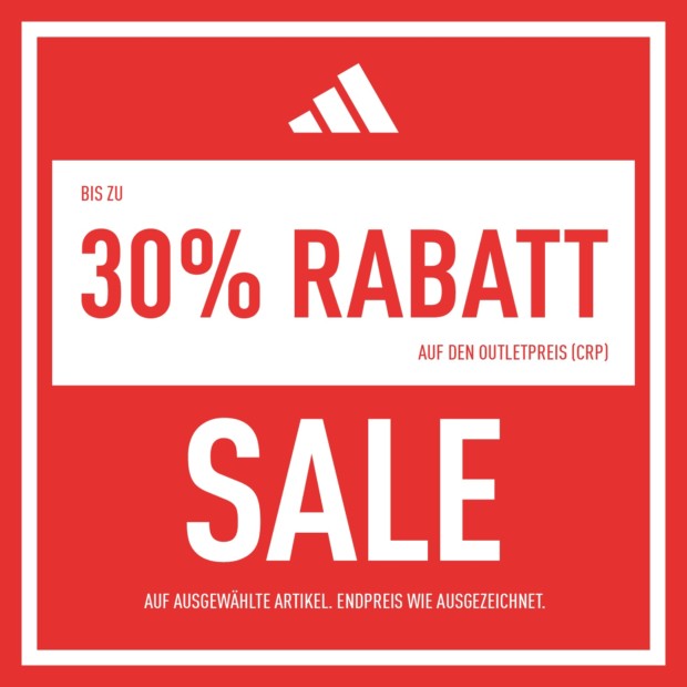 Adidas bis zu 30% zusätzlich auf ausgewählte Artikel
