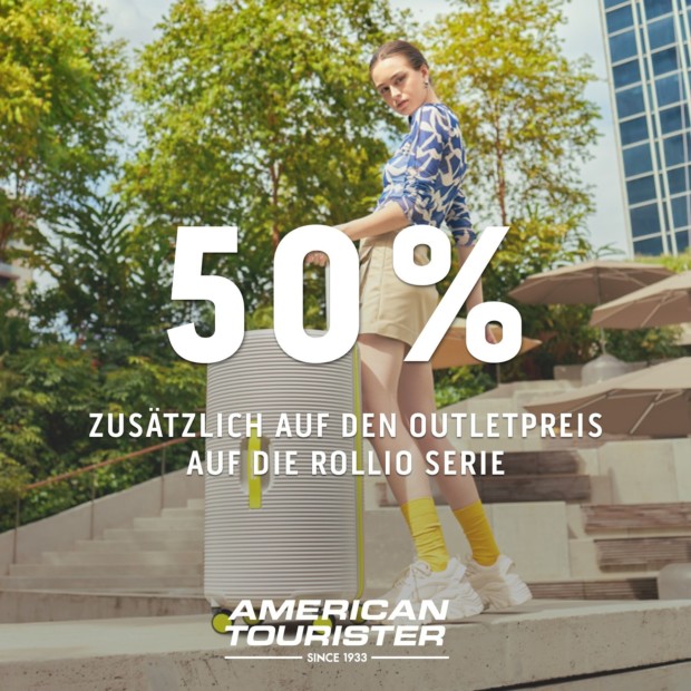 American Tourister 50% zusätzlich auf Rollio Serie