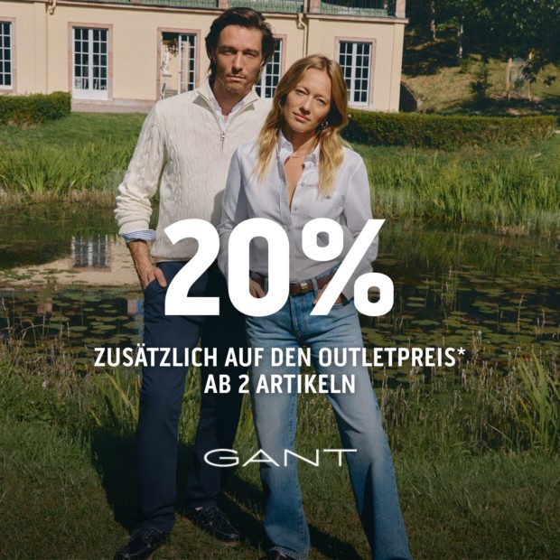Gant 20% zusätzlich ab 2 Artikel