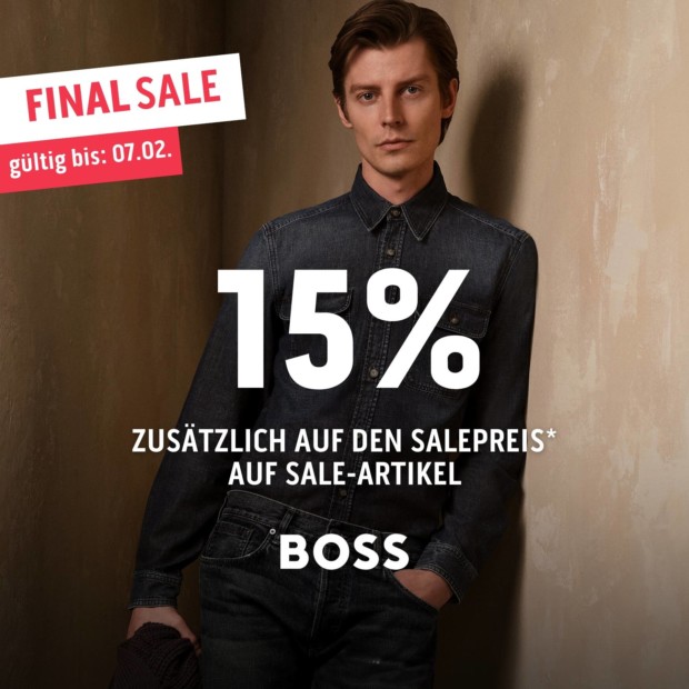 BOSS 15% zusätzlich auf den Salepreis auf Saleartikel FS 26 (A)