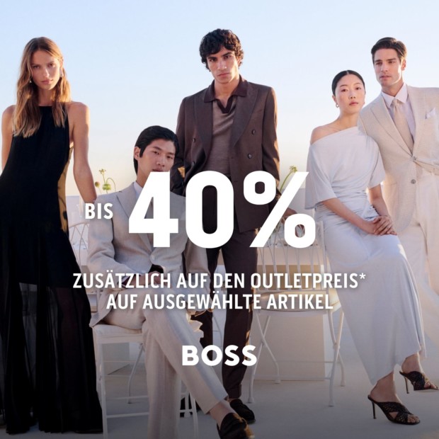 BOSS bis zu 40% zusätzlich auf den Outletpreis auf ausgewählte Artikel (A)
