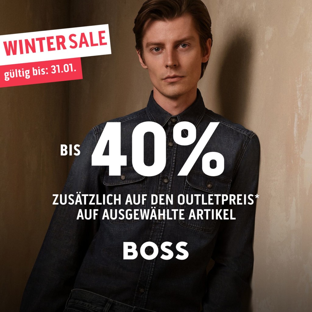 Boss bis 40% zusätzlich auf den Outletpreis auf ausgewählte Artikel