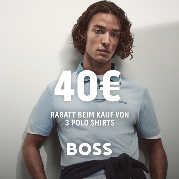 BOSS 40€ Rabatt bei 3 Polo Shirts