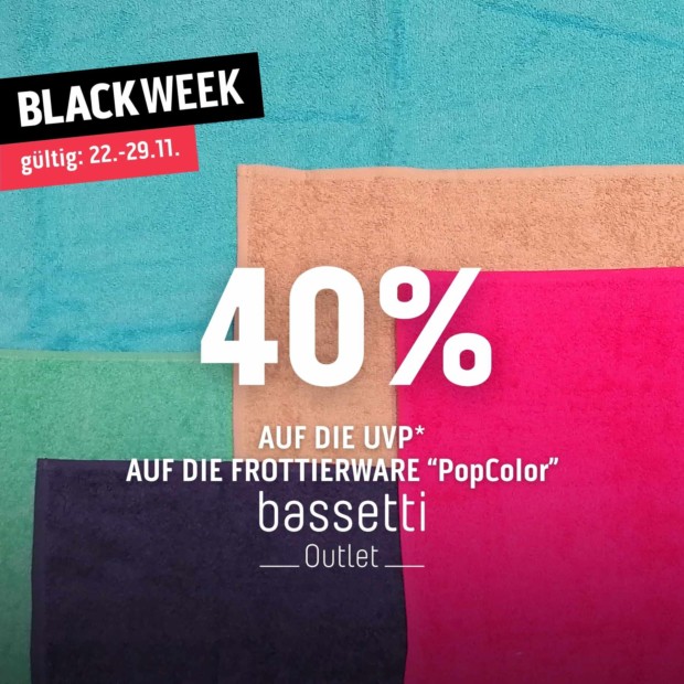Bassetti 40% zusätzlich auf Frottierwaren Kollektion 