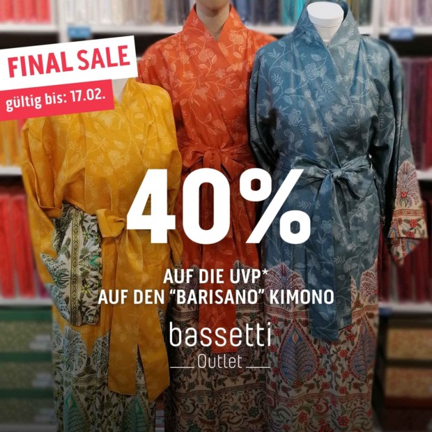 Bassetti 40% auf die UVP auf Kimono Barisano - FS26 (A)