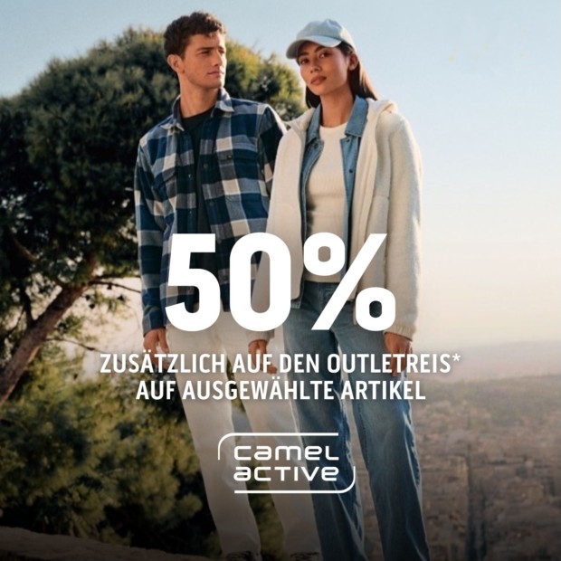 Camel Active 50% zusätzlich auf den Outletpreis auf ausgewählte Artikel (A)