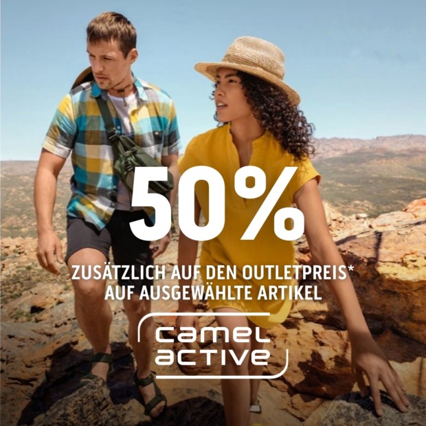 Camel Active 50% zusätzlich auf den Outletpreis auf ausgewählte Artikel (A)