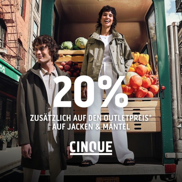 Cinque Frühlingspecial 20% auf Jacken und Mäntel (A)