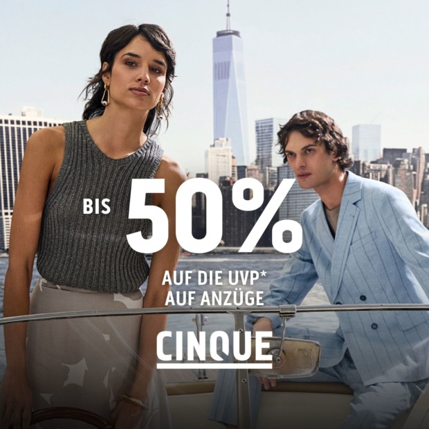 Cinque bis zu 50% auf die UVP auf Anzüge (A)