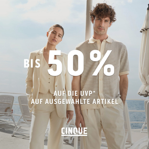 Cinque bis zu 50% auf die UVP