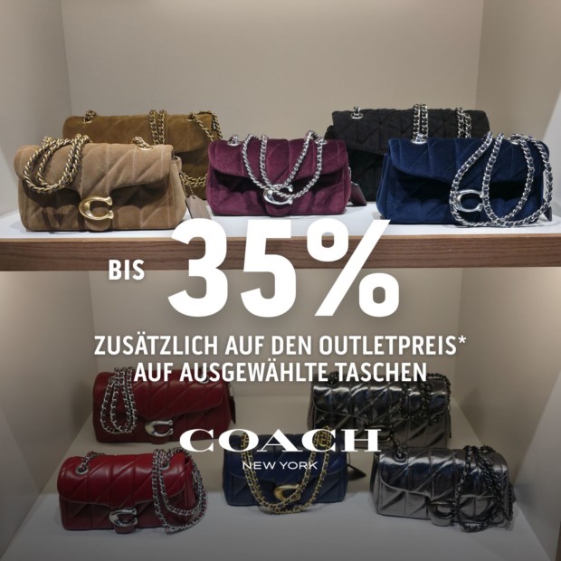 Coach bis zu 35% zusätzlich auf den Outletpreis auf ausgewählte Taschen (A)