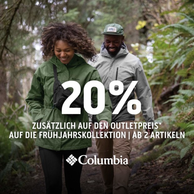 Columbia 20% ab 2 Artikeln auf Frühjahrskollektion (A)