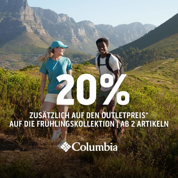 Columbia 20% ab 2 Artikeln auf die Spring-Kollektion (A)