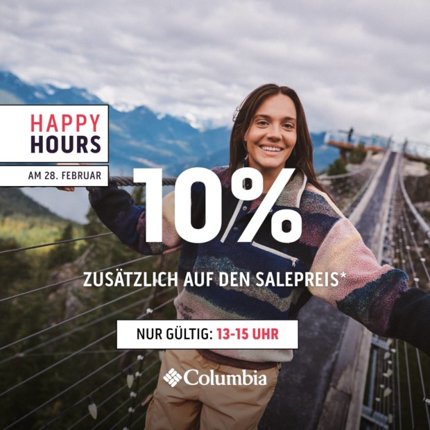 Columbia 10% auf Sale Artikel - Happy Hours (A)