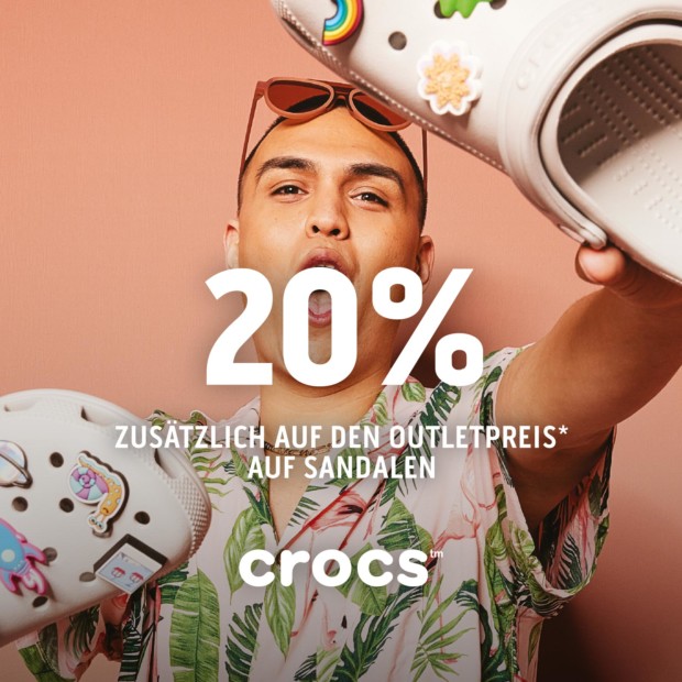 Crocs 20% zusätzlich auf Sandalen