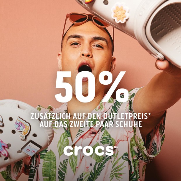 Crocs 50% auf das 2. Paar (A)