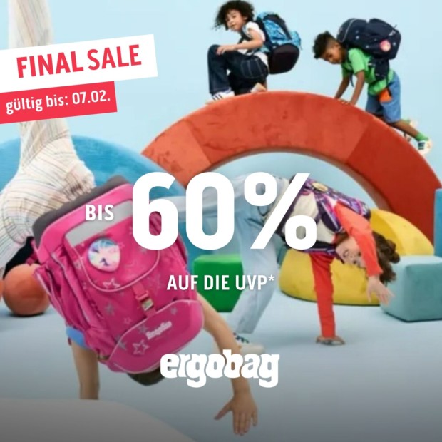 Ergobag bis zu 60% auf die UVP FS26 (A)