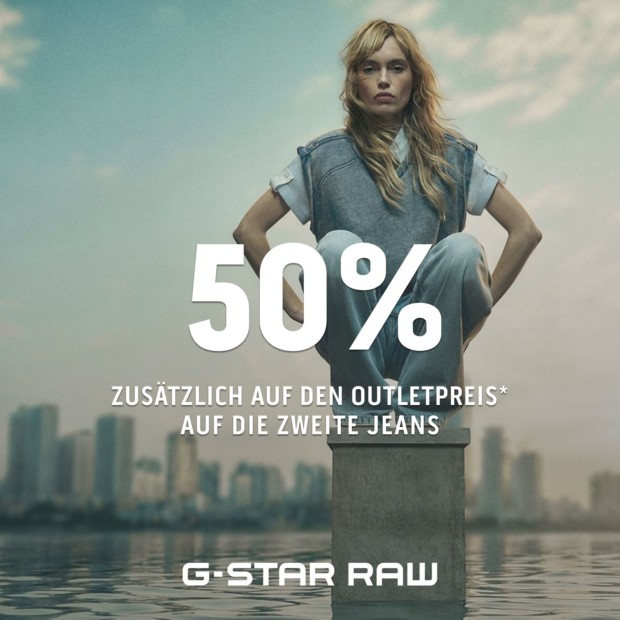 G-Star 50% zusätzlich auf die 2. Jeans - Denim Weeks 1-4