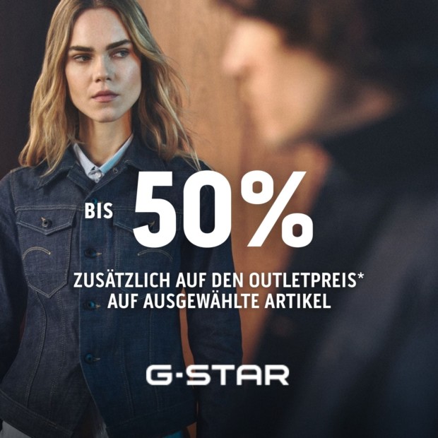 G-Star bis zu 50% auf ausgewählte Artikel (A)