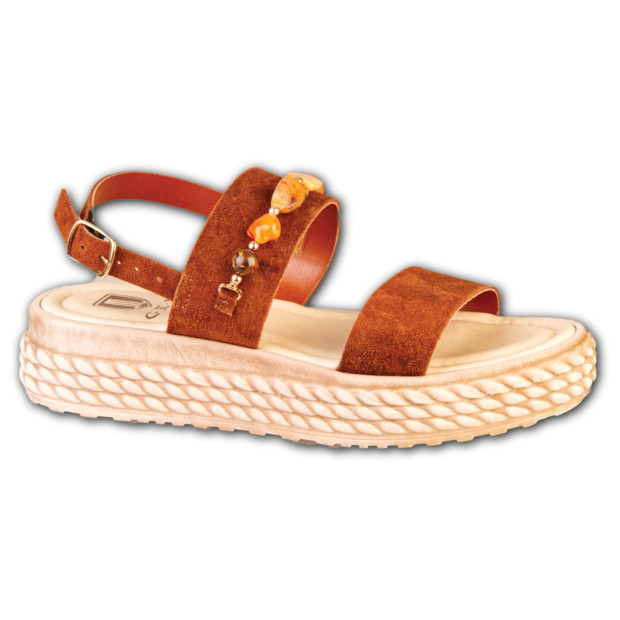 Damen Sandalette aus Veloursleder