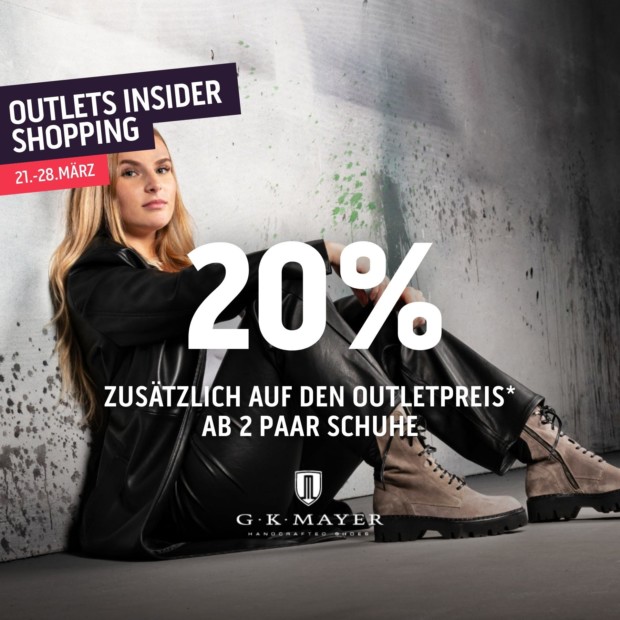 G.K. Mayer Shoes 20% auf den Outletpreis ab dem 2 Paar Schuhe - OIS26 (A)