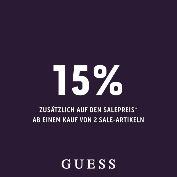 Guess 15% zusätzlich auf Sale-Artikel