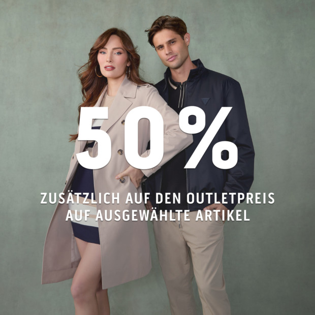GUESS 50% zusätzlich auf den Outletpreis