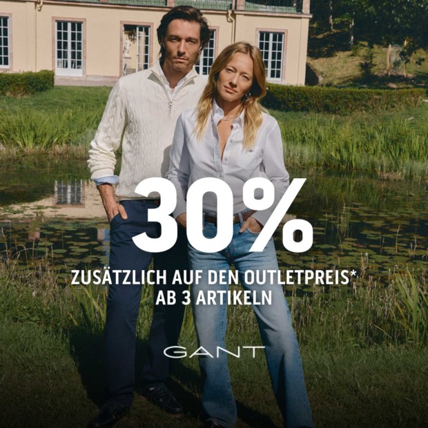 Gant 30% zusätzlich ab 3 Artikeln (A)