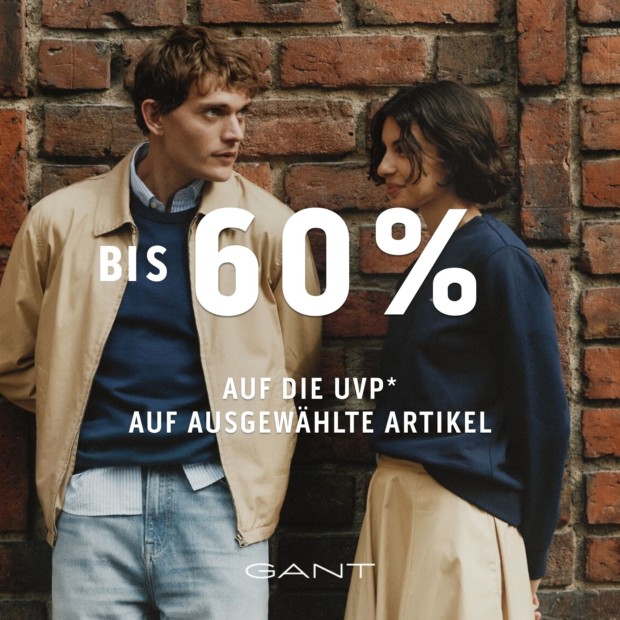 Gant bis zu 60% auf die UVP - Final Sale