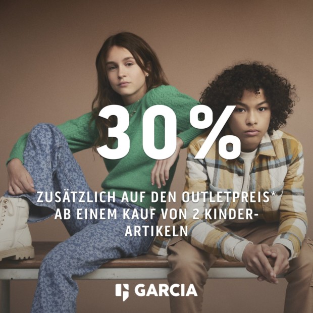 Garcia 30% beim zweiten Kinder Artikel - Back to school