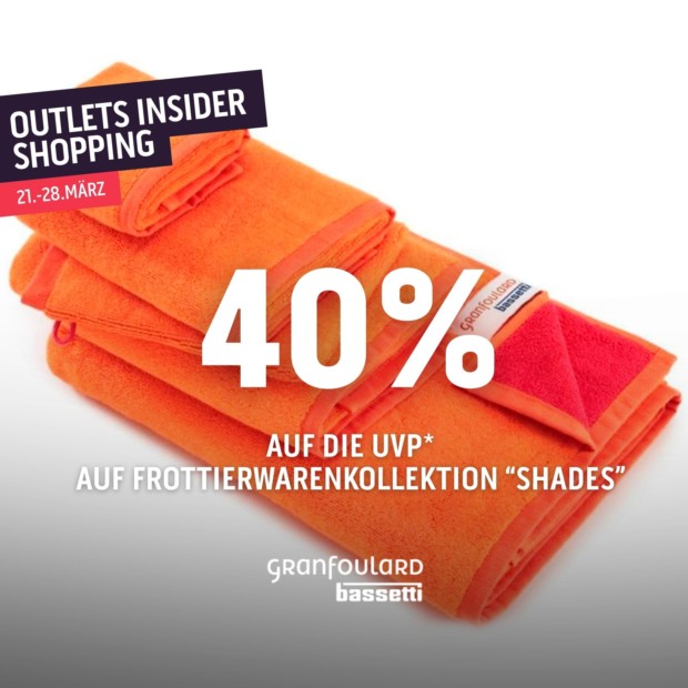 Granfoulard 40% auf die Frottierwarenkollektion Shades - OIS26 (A)