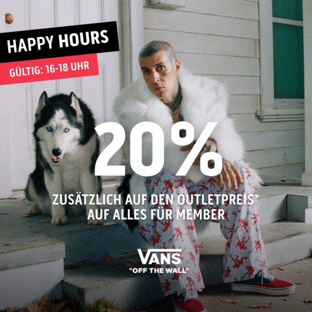 Vans 20% zusätzlich auf alles-Happy Hours (A)