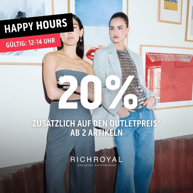 Rich & Royal 20% zusätzlich ab 2 Artikeln-Happy Hours (A)