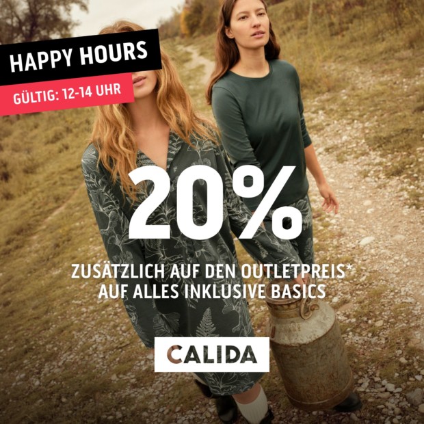 Calida 20% zusätzlich auf alles-Happy Hours (A)