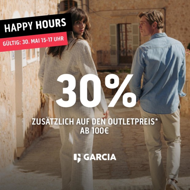 Garcia 30% ab einem Kauf von 100€ - Happy Hours (A)