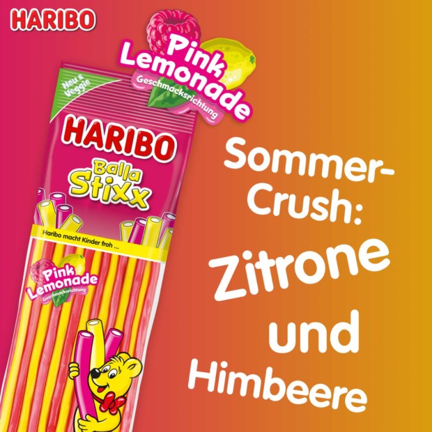 Haribo Balla Stixx Pink Lemonade