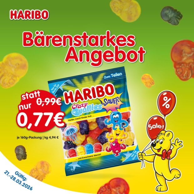 Haribo Crazy Quallis für 0,77€ - OIS26