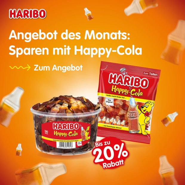 Haribo bis zu 20% auf Happy -Cola