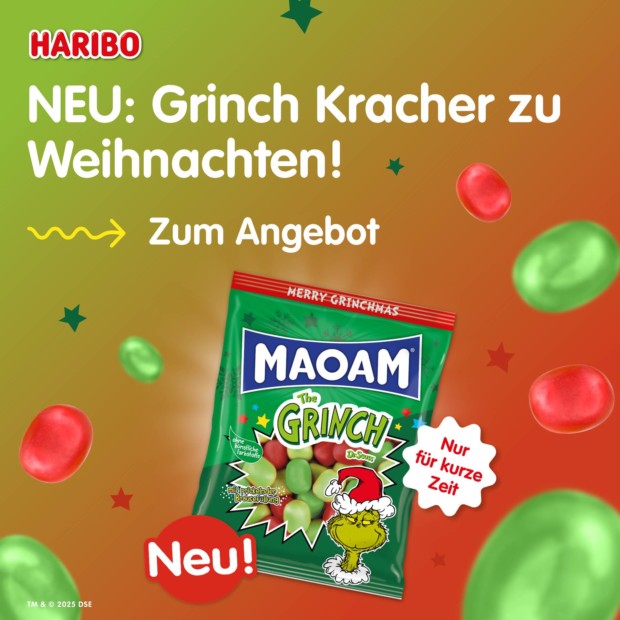 Haribo MAOAM Grinch Kracher