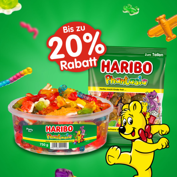Haribo 20% auf den Outletpreis auf HARIBO Phantasia