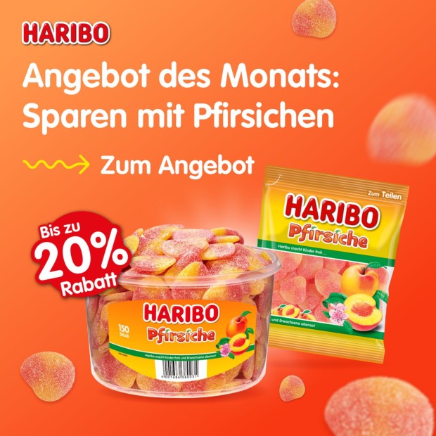 Haribo 20% auf Haribo Pfirsiche