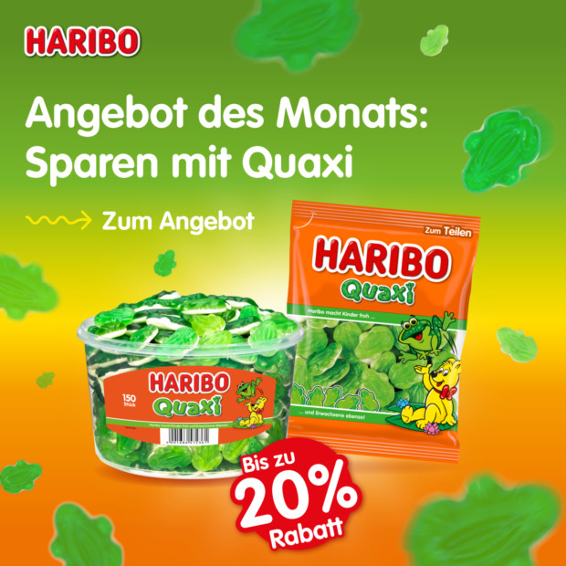 Haribo bis zu 20% zusätzlich auf Haribo Quaxi