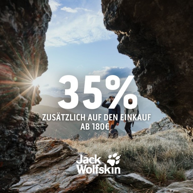 Jack Wolfskin 35% zusätzlich ab 180€ - Summer Sale (A)
