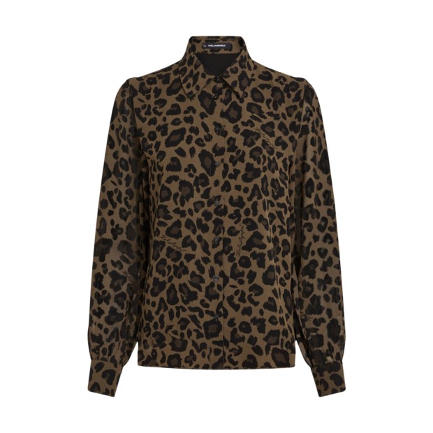 Leopard-Print Bluse