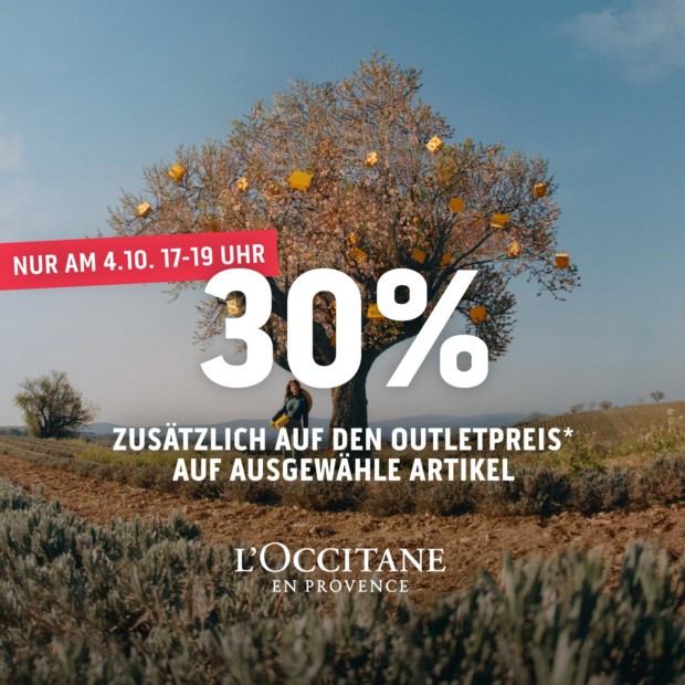 L´Occitane 30% - Happy Hour 17-19 Uhr (A)