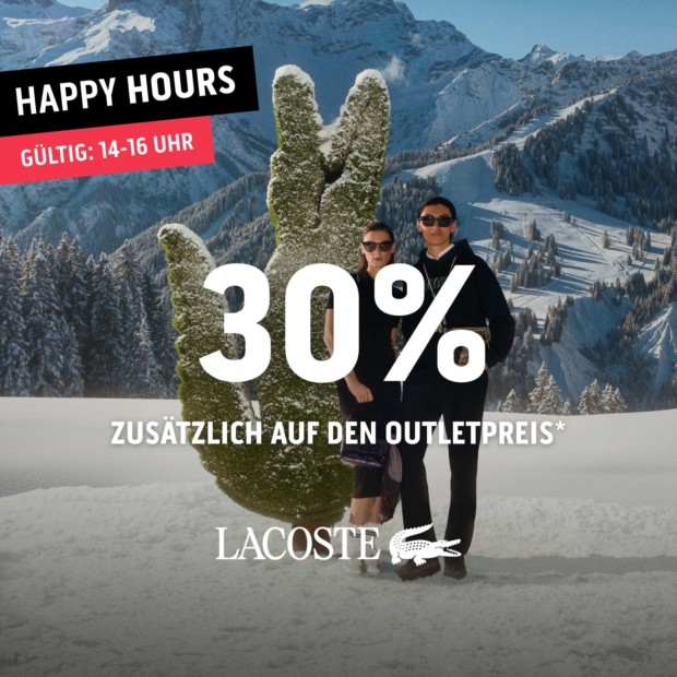 Lacoste 30% zusätzlich -Happy Hours (A)