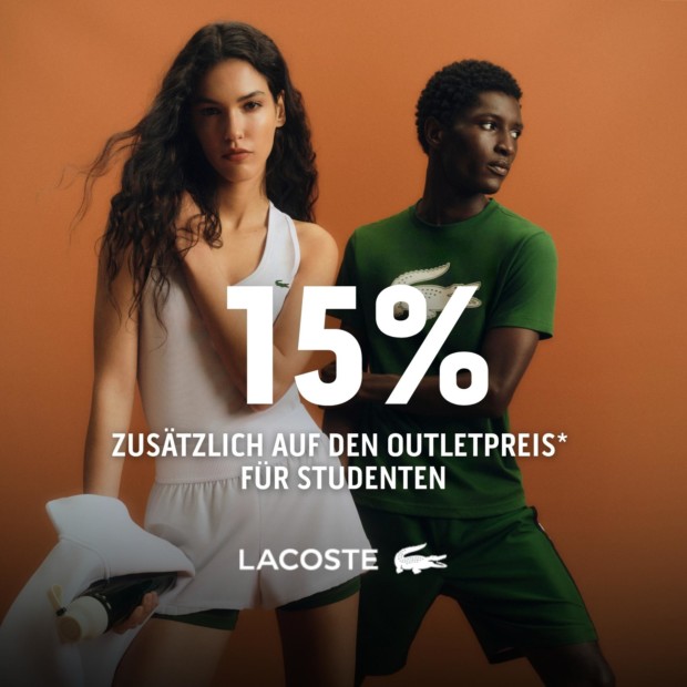 Lacoste 15% Studenten Rabatt (A)